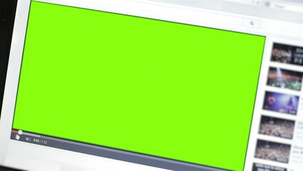 YouTube Video Page Green Screen. Close Up. You can replace green screen with the footage or picture you want with “Keying” effect in After Effects or any other video editing software.