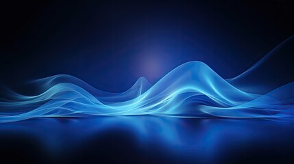 Wall Mural - blue waves abstract modern background presentation for product placement