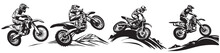 Motorcycle Vector Illustration Silhouette Laser Cutting Black And White Shape