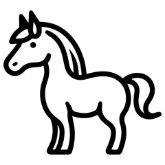 Wall Mural - horse coloring page illustration