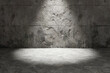 © Dragon Claws - Spotlight shining on concrete wall plates and floor. Illustration as design element for website template and slide show presentation background