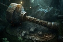 Ancient Fantasy Hammer. Generate Ai