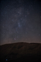 milky way and mountain landscape
