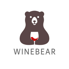Wall Mural - bear whine vector logo