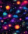 Kosmos,  gwiazdy, pattern. Generative AI
