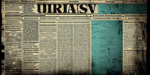 Texture of old vintage newspaper; old fashionable background.