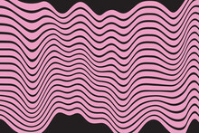 Curve Stripes Abstract Background Pink Black Lines
