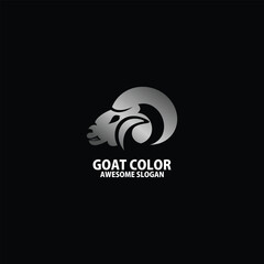 Wall Mural - goat head logo design gradient color