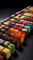 Wall Mural - Colorful Western Pastries,close up of colorful cake Desserts