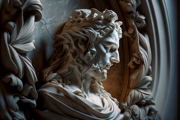 Wall Mural - Timeless Marvel: The Breathtaking Beauty of a Classic Marble Sculpture, a Masterpiece of Artistic Grace and Elegance created with Generative AI technology