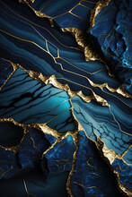Serenity In Blue Marble: A Breathtakingly Beautiful And Luxurious High-Resolution Image, Ideal For Enhancing Interior Design, Architecture Created With Generative AI Technology