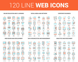 Flat Line Web Icons