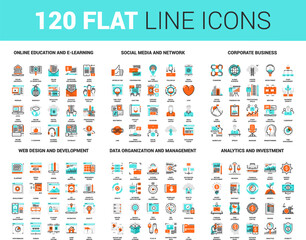 Flat Line Web Icons