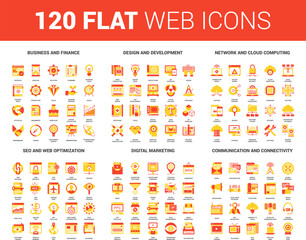 Wall Mural - Flat Web Icons