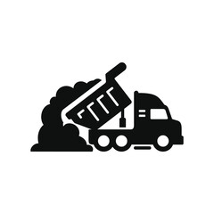 Wall Mural - Dump truck icon isolated on white background