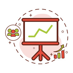 Wall Mural - growth finance graph icon design, business icons.