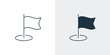 flag icon vector. Milestone concept line icon illustration