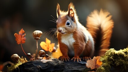 Wall Mural - squirrel in the park