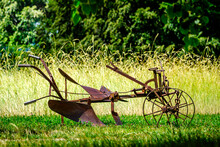 old plow at a farm