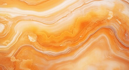 Generative AI, natural volcanic agate stones close-up light orange, apricot crush and golden texture. Wallpaper background, quartz marble, decorative rock pattern..