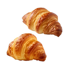 Wall Mural - croissant isolated on white background