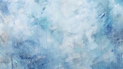 Sticker -  a painting of blue and white colors with a sky background.  generative ai