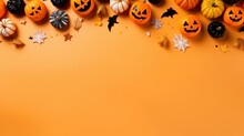 Halloween Pumpkin Background With Copyspace