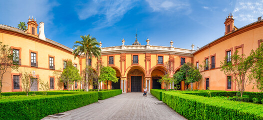 Sticker - Panoramic view of Real Alcazar entrance, Sevilla