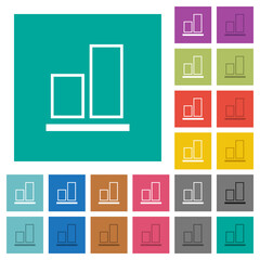 Poster - Align to bottom outline square flat multi colored icons