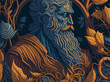 Volumetric fantasy image of ancient Greek god Dionysus