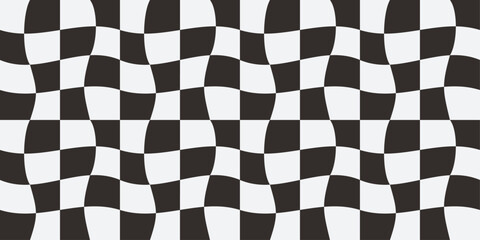 Fototapete - Curly patterned flag. Beautiful and stylish seamless racing flag. Design for textile, fabric, clothing, curtain, rug, batik, ornament, background, wrapping.