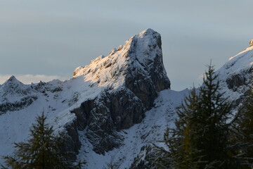 Wall Mural - snow covered mountains, Dolomites