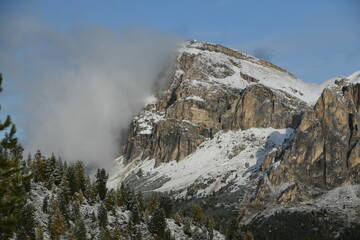 Wall Mural - snow covered mountains, Dolomites