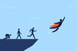 Crawl Walk Run Fly illustration. Clipart image isolated on white background