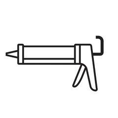 Canvas Print - caulking gun line icon. clipart image isolated on white background