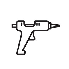 Canvas Print - crafty glue gun line icon. clipart image isolated on white background
