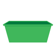 Wall Mural - Empty skip bin icon. Clipart image isolated on white background
