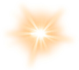 Wall Mural - lens flare light over transparent background