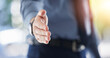 © JessicaLeigh J/peopleimages.com - Handshake, welcome and introduction with onboarding or thanks, business person and contract agreement. Closeup, interview and meeting with support, trust and human resources, collaboration and b2b