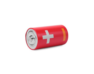 Sticker - New C size battery isolated on white