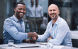 © HockleyMedia/peopleimages.com - You never know where you connections could take you. Shot of two businessmen shaking hands during a meeting.