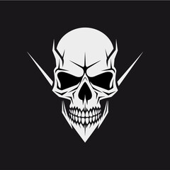 Artistic vector of a skull illustration. Suitable for tattoo, design, and logo.