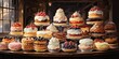 © VALUEINVESTOR - lots of cakes and bakery, oil painting, generative AI
