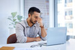 © StJohn Lombard/peopleimages.com - Business, stress and man with a headache, laptop and overworked with health issue, professional and pain. Male person, employee or entrepreneur with a pc, burnout and migraine with fatigue or problem