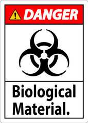 Wall Mural - Danger Label Biological Material Sign