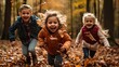 © mariyana_117 - Joyful happiness children autumn day