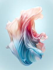 Wall Mural - silk fabric 3D render ,abstract background with waves,silk background