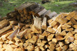 Stack of cut firewood