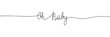 Oh baby, phrase, word one line continuous, handwriting, calligraphy text. Vector illustration.