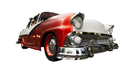Wall Mural - Side view of a classic american car from the fifties.